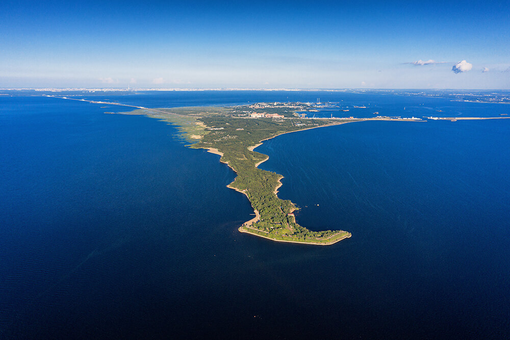 Kotlin island off the coast of the Russian city St. Petersburg